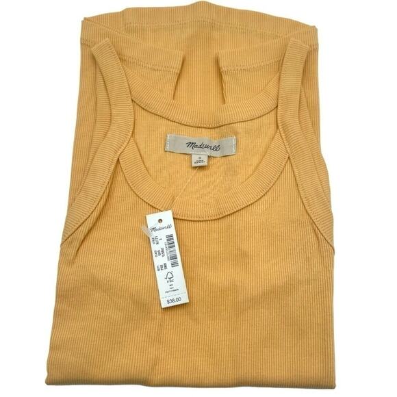 Madewell‎ Women's Supima Rib '90s Tank | Sundried Wheat | S - Picture 3 of 9